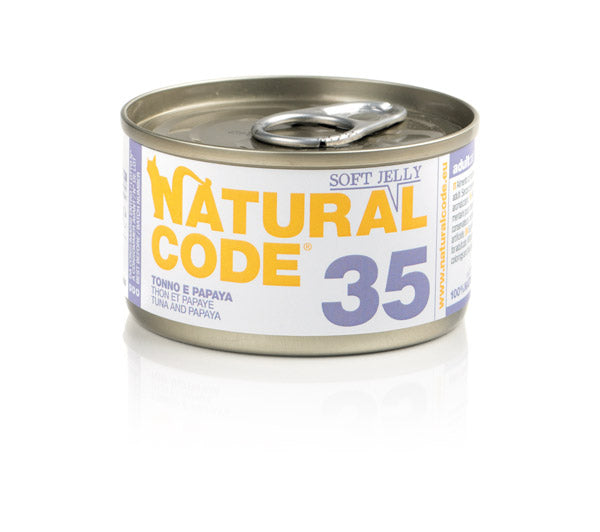 Natural Code 35 Tonno e Papaya Umido Gatto 85 Gr Natural Code 35 Tonno e Papaya Umido Gatto 85 Gr